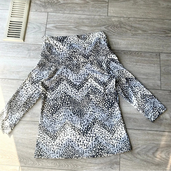 NWT Vintage Andria Lieu Leopard Print Cowl Neck Top Made in USA - Picture 11 of 12